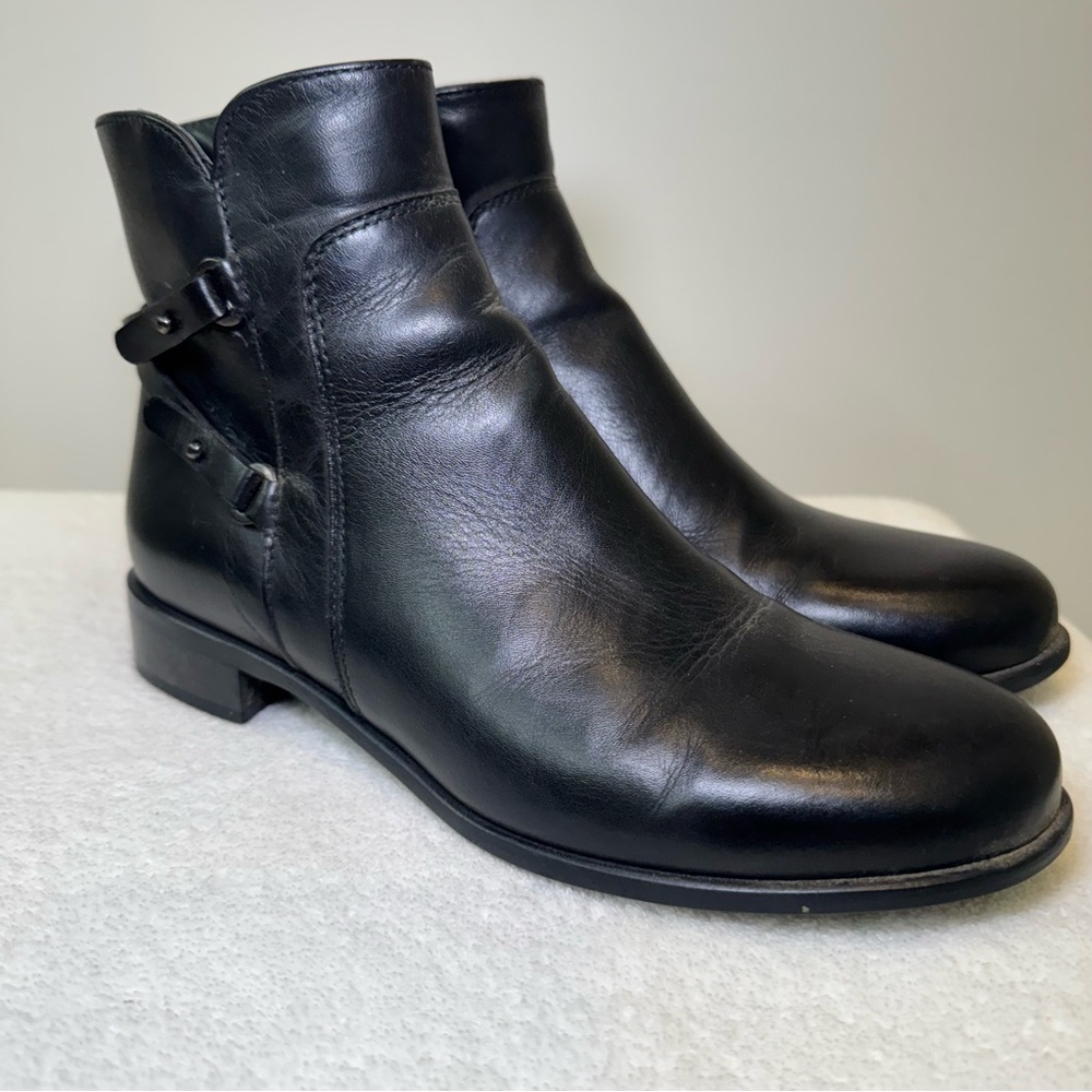 Women's La Canadienne Sharon Boots‎ Black Waterproof Leather Size 7.5